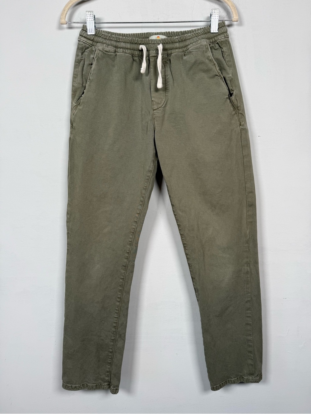 Marine Layer Pants Mens Small Tan Slim Fit Jogger Chino Elastic Waist Casual
